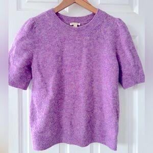 COS alpaca wool blend sweater with short puff sleeves. Small